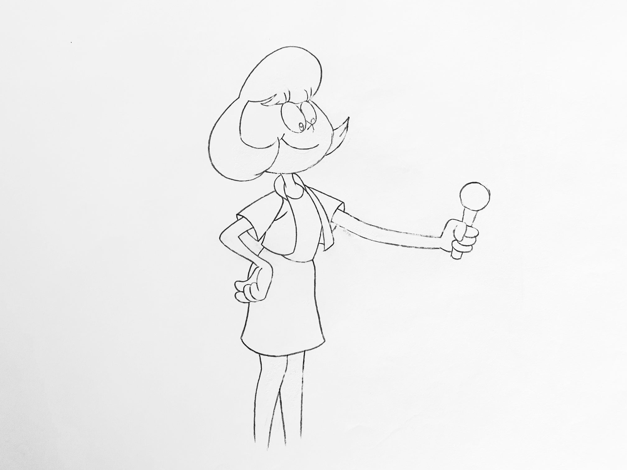 The Pink Panther Show MGM United Artists Original Production Animation Cel with Paired Pencil Sketches