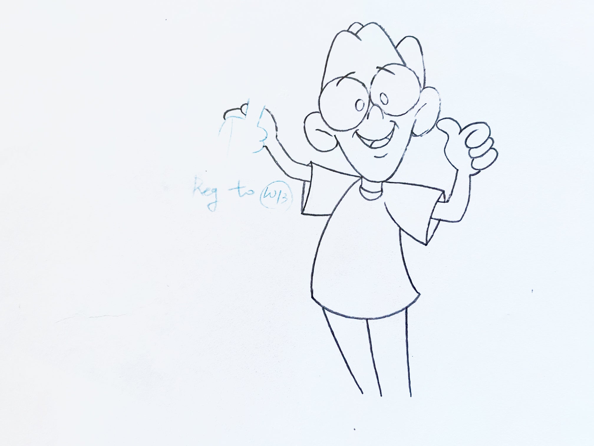 The Pink Panther Show MGM United Artists Original Production Animation Cel with Paired Pencil Sketches
