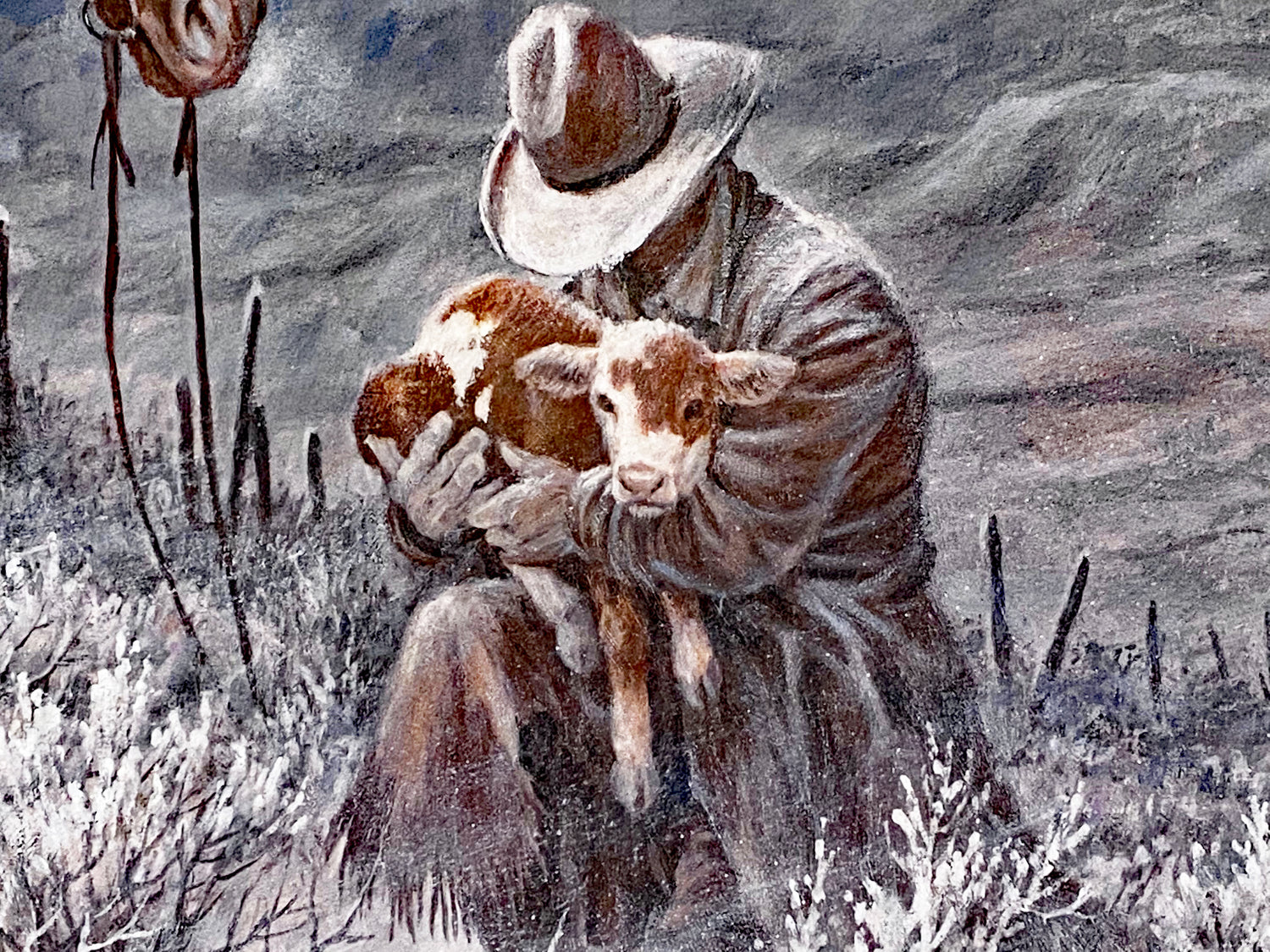 High Range Early Arrival Larry Fanning Lithograph Print Artist Hand Signed and Numbered