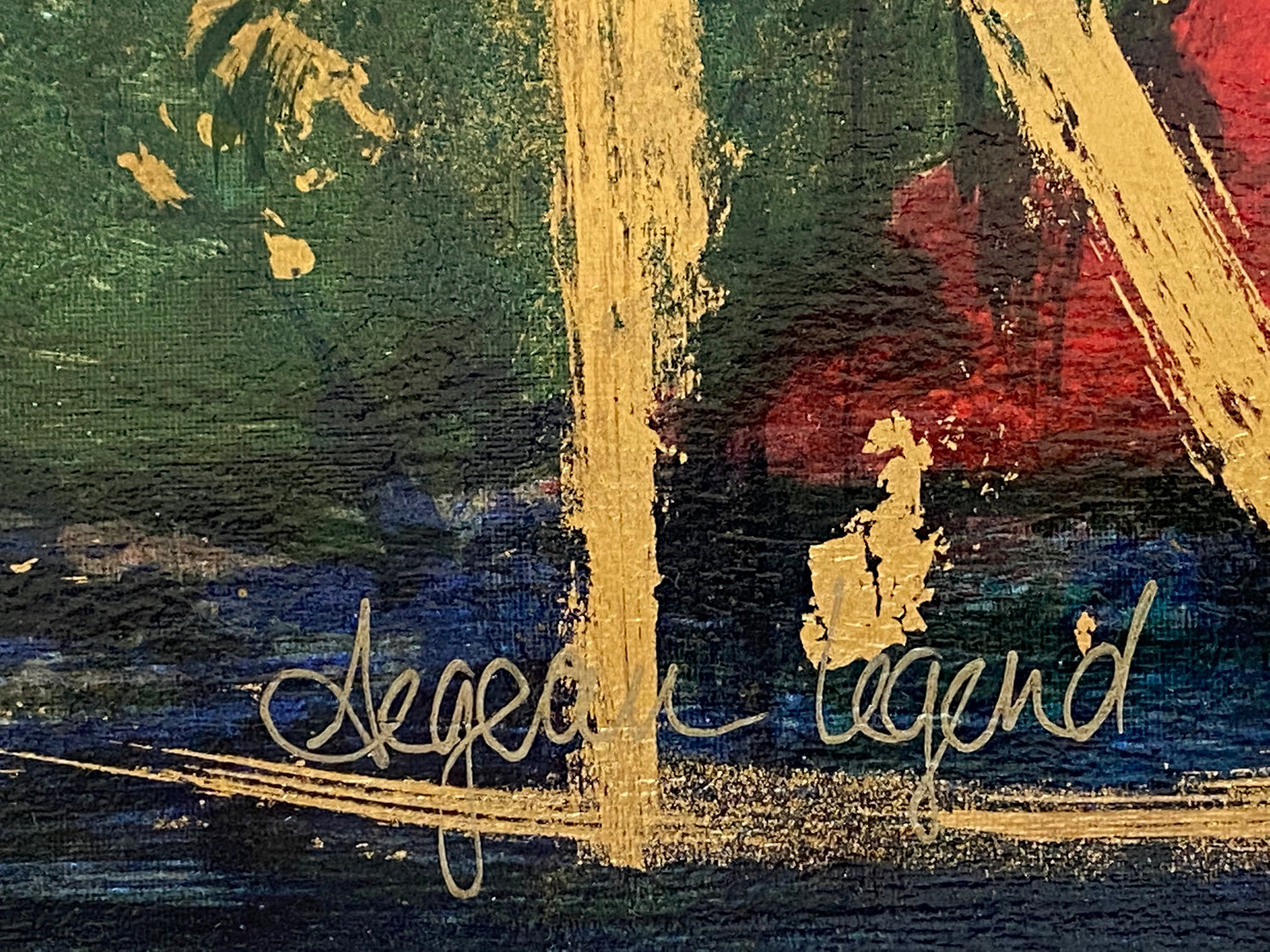 Aegean Legend Janet Treby Artist Proof Serigraph Print Artist Hand Signed and AP Numbered