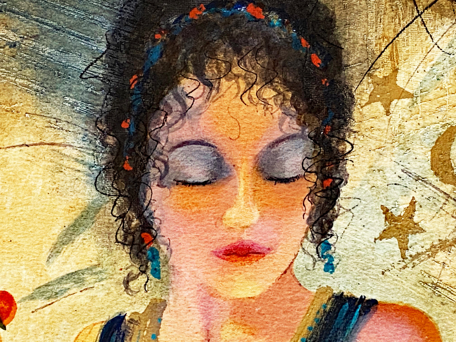 Olympian Myth III Janet Treby Serigraph Print Artist Hand Signed and Numbered