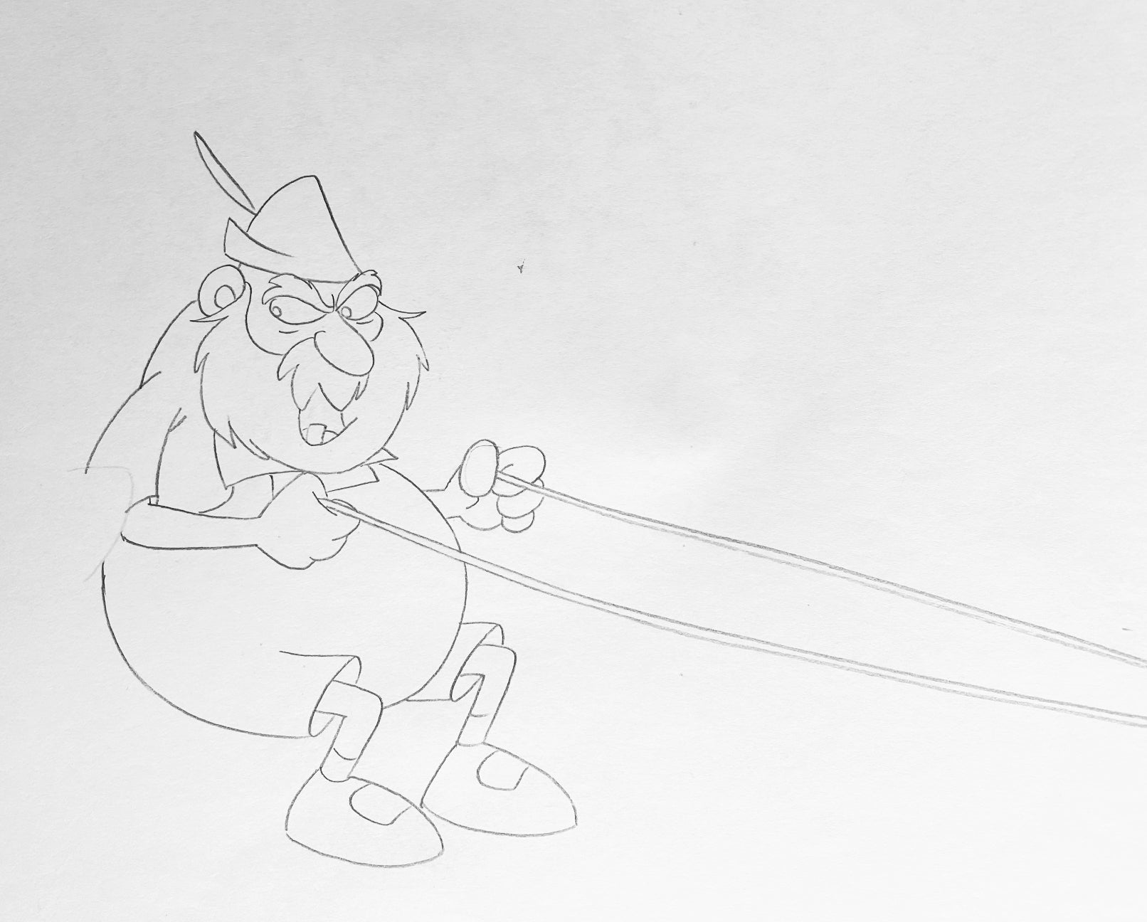 The Pink Panther Show MGM United Artists Original Production Animation Cel with Paired Pencil Sketch