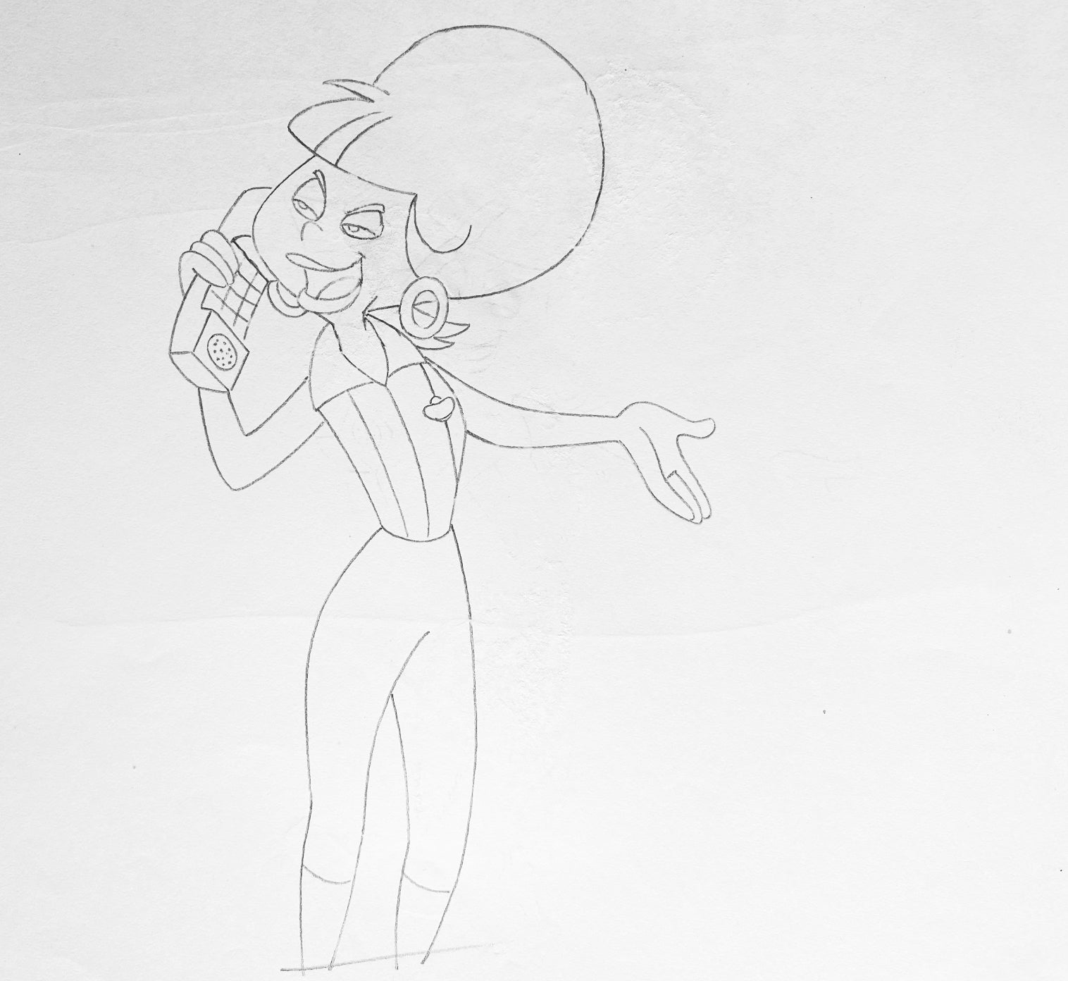 The Pink Panther Show MGM United Artists Original Production Animation Cel with Paired Pencil Sketch