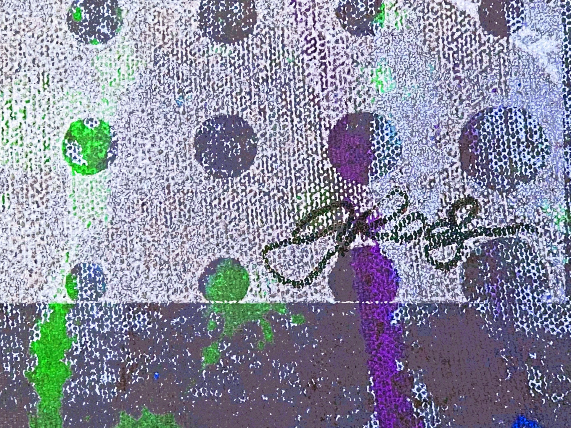 Mickey Mouse Gail Rodgers Acrylic Silkscreen Painting on Canvas Artist Hand Signed