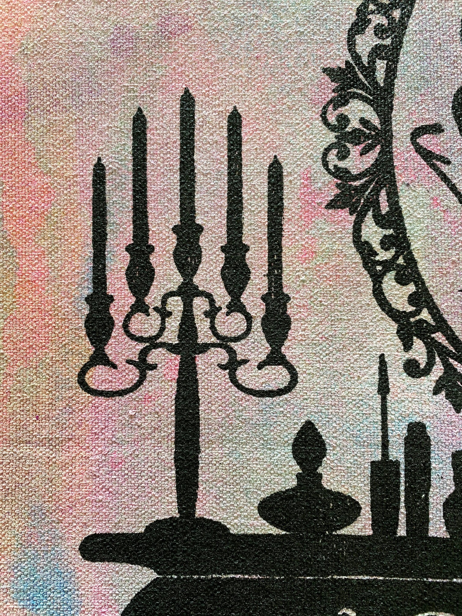 Snow White Gail Rodgers Acrylic Silkscreen Painting on Canvas from her Mirror Mirror Series Artist Hand Signed