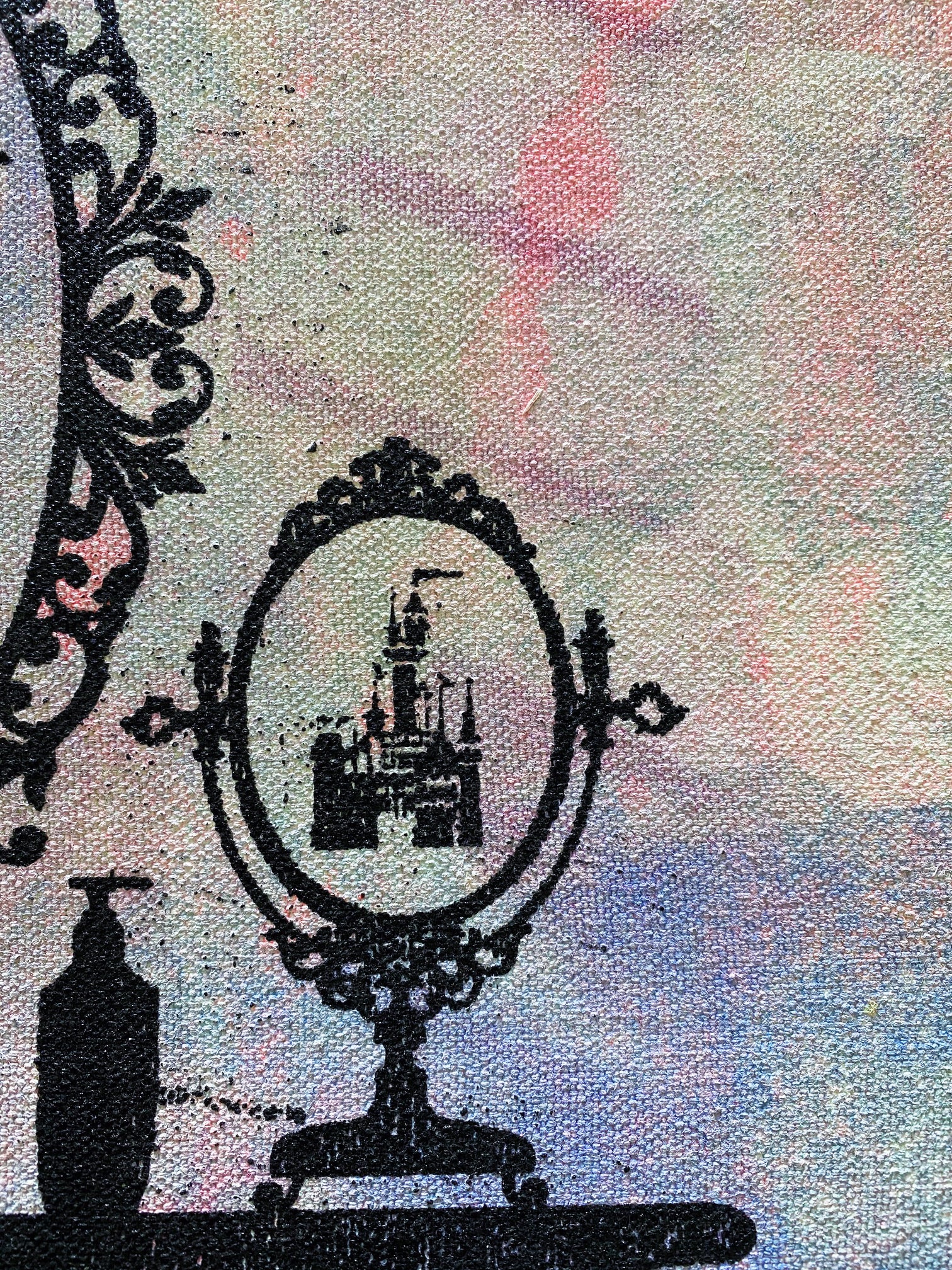 Snow White Gail Rodgers Acrylic Silkscreen Painting on Canvas from her Mirror Mirror Series Artist Hand Signed