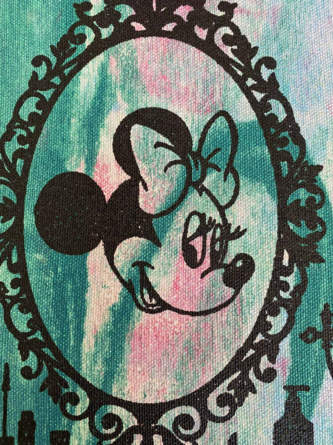 Minnie Gail Rodgers Acrylic Silkscreen Painting on Canvas Artist Hand Signed