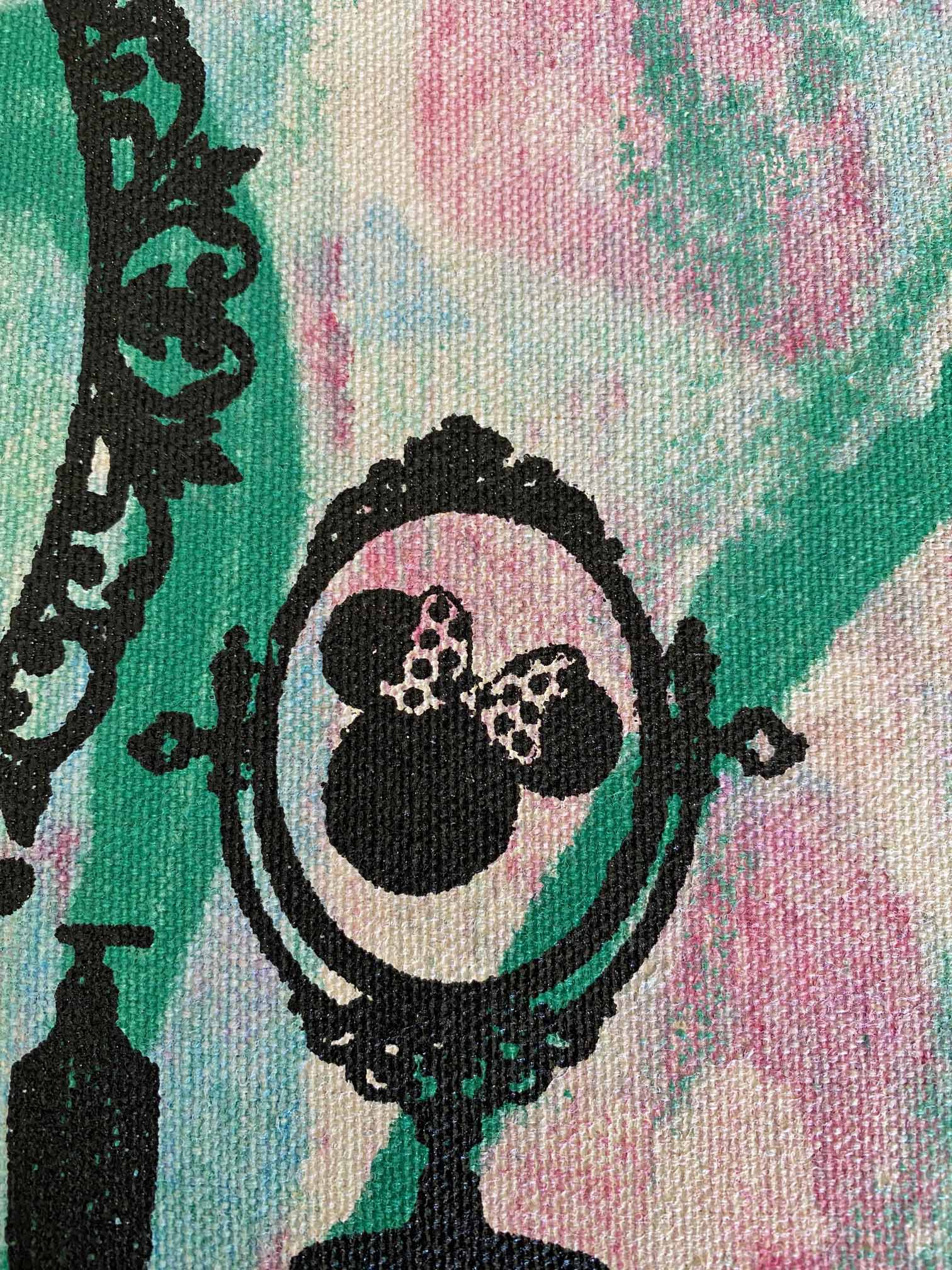 Minnie Gail Rodgers Acrylic Silkscreen Painting on Canvas Artist Hand Signed