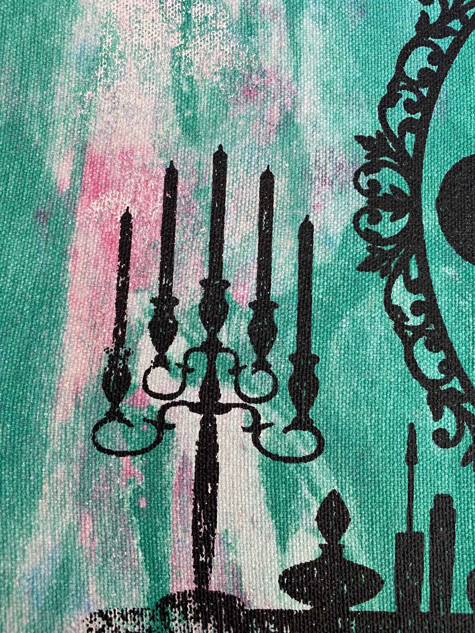 Minnie Gail Rodgers Acrylic Silkscreen Painting on Canvas Artist Hand Signed