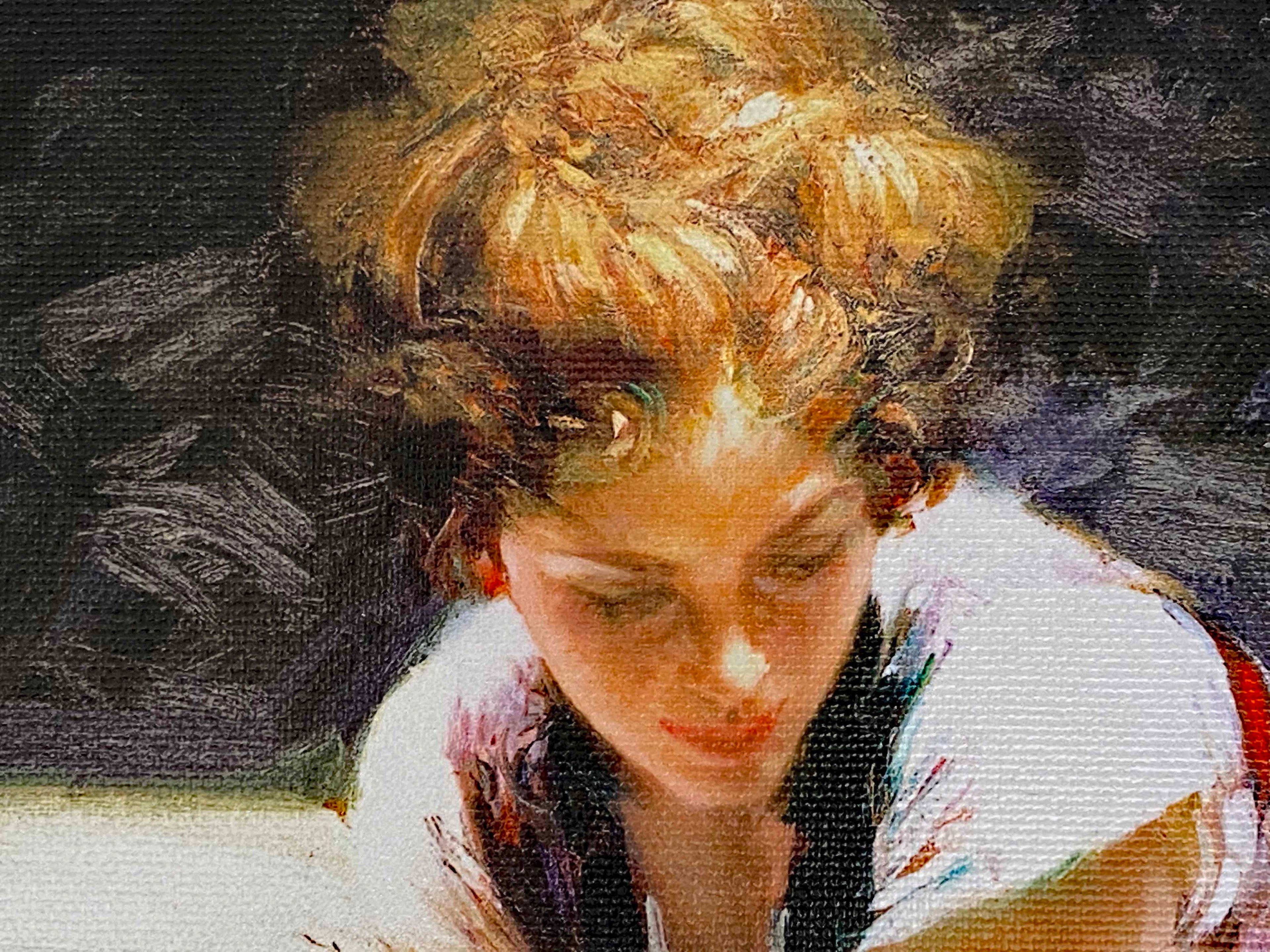 Whispering Heart Pino Daeni Canvas Giclée Print Artist Hand Signed and Numbered