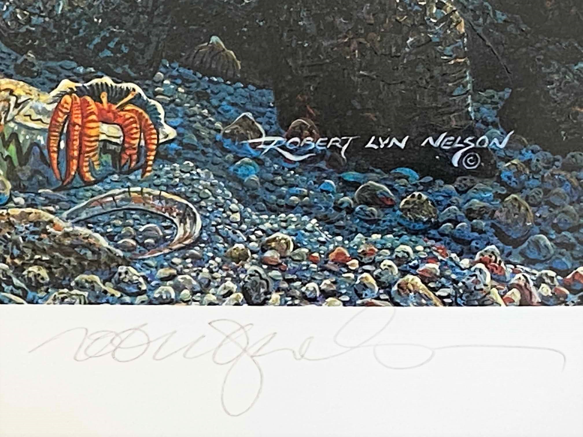 Undersea Waltz Robert Lyn Nelson Mixed Media Print Artist Hand Signed and Numbered