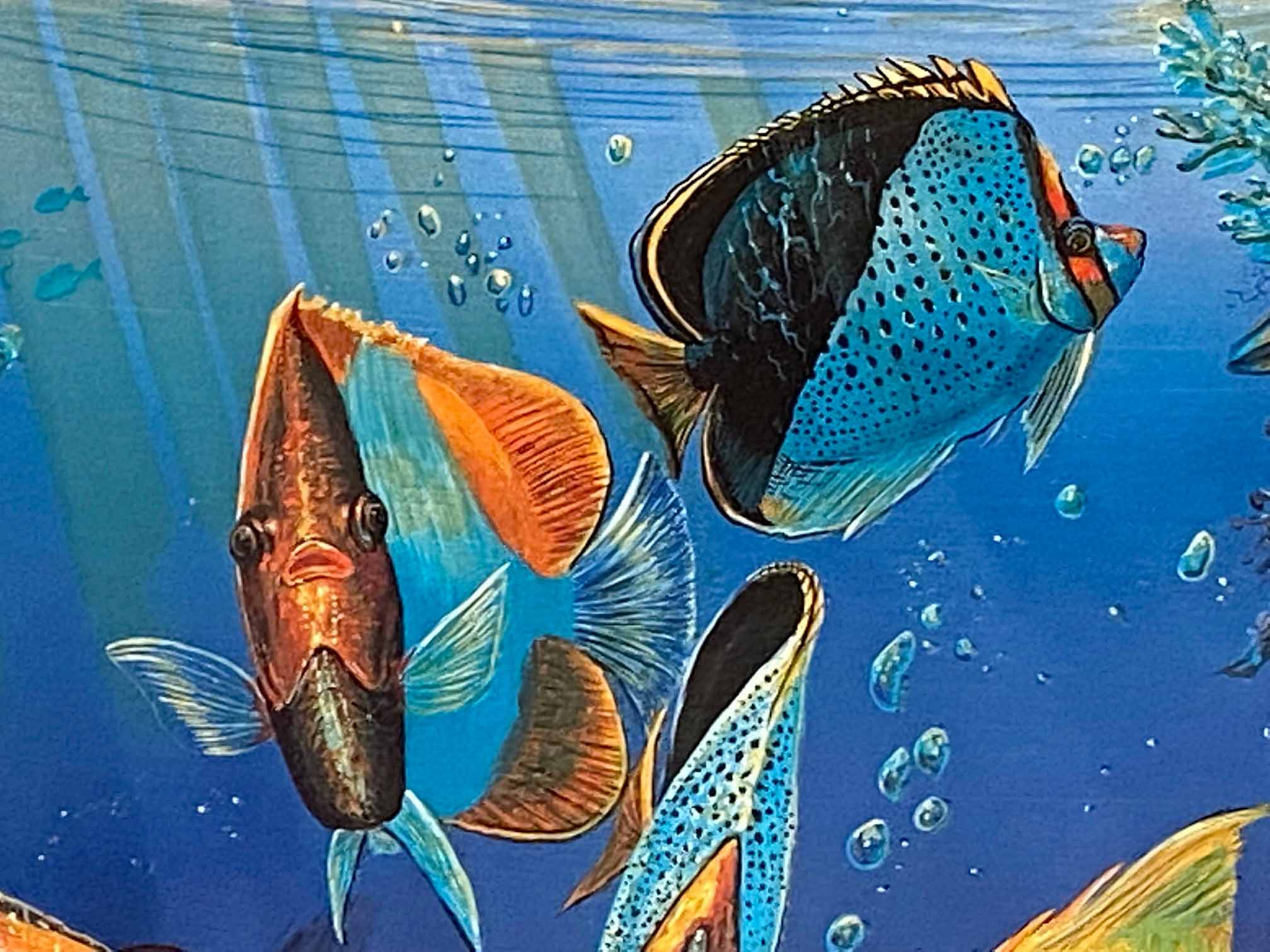 Undersea Waltz Robert Lyn Nelson Mixed Media Print Artist Hand Signed and Numbered