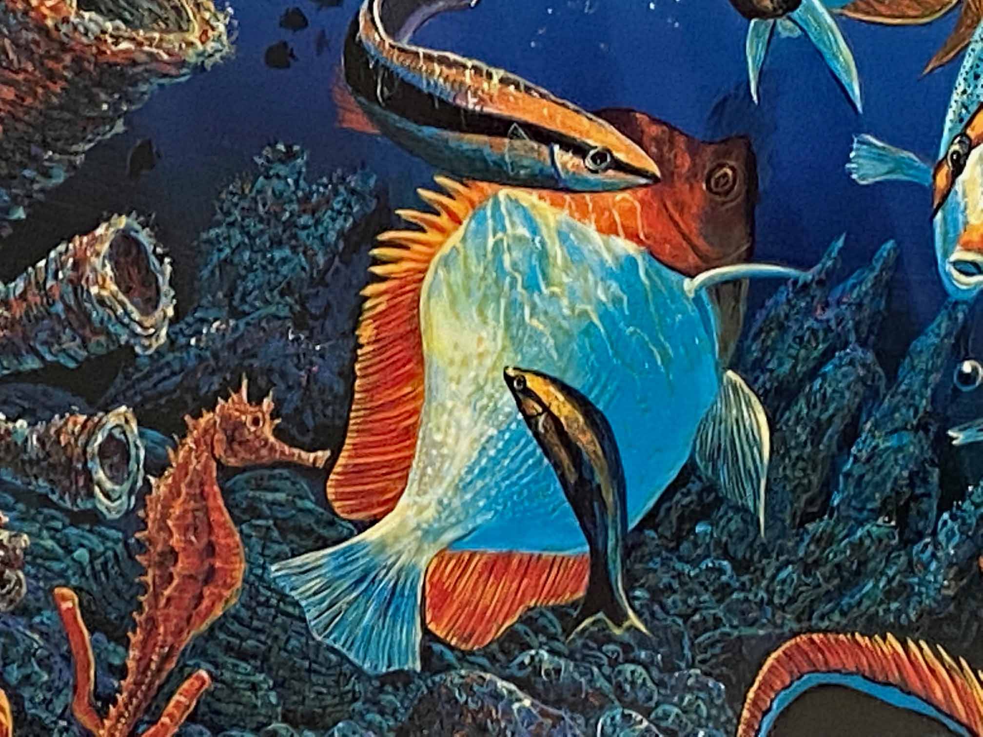 Undersea Waltz Robert Lyn Nelson Mixed Media Print Artist Hand Signed and Numbered