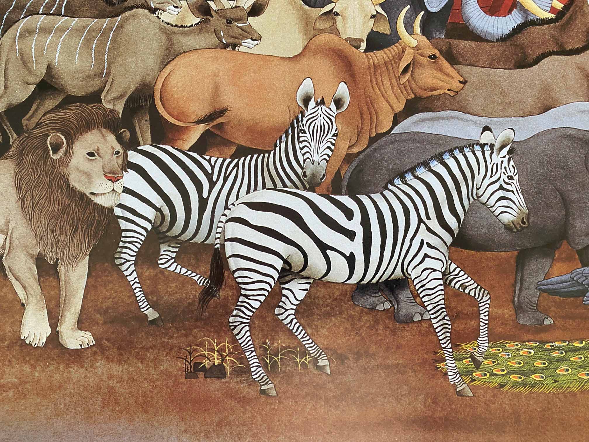 Noah and the Animals Tony Chen Artist Proof Lithograph on Paper Artist Hand Signed and AP Numbered