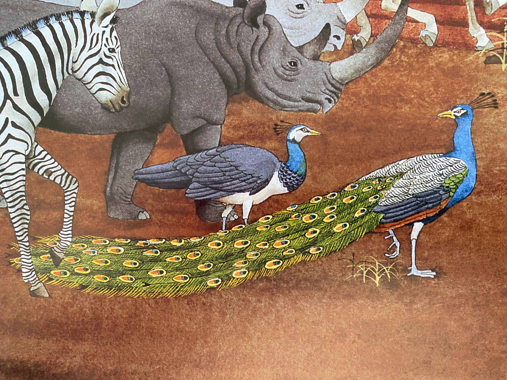 Noah and the Animals Tony Chen Artist Proof Lithograph on Paper Artist Hand Signed and AP Numbered