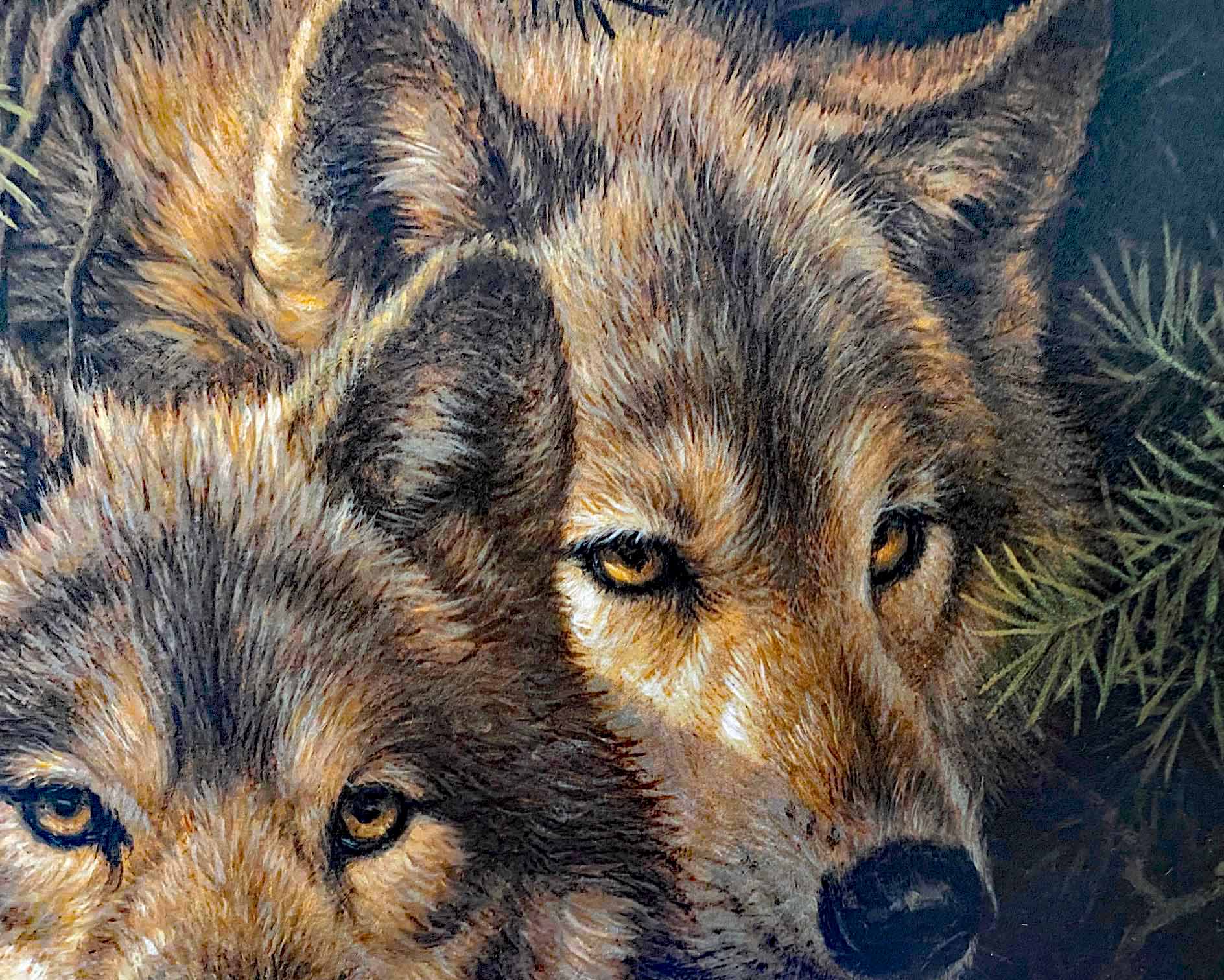 Timber Mates Larry Fanning Artist Proof Lithograph Print on Paper Artist Hand Signed and AP Numbered