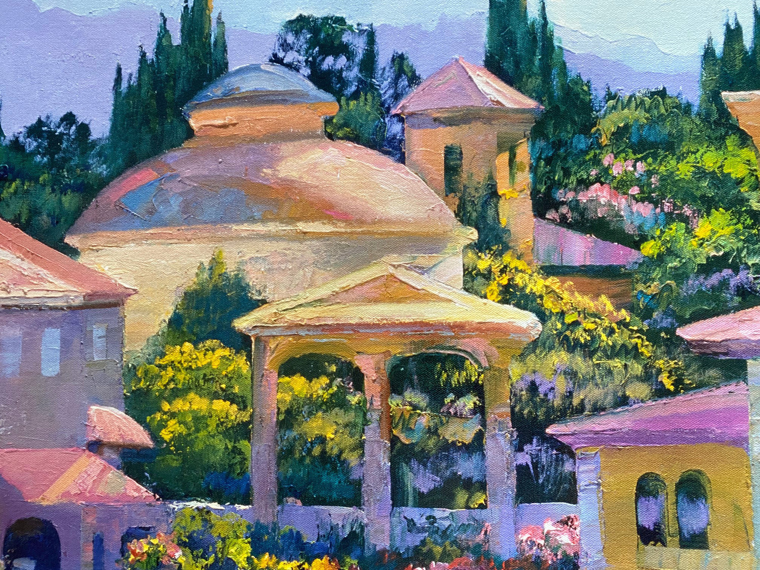Villas of Italy Howard Behrens Canvas Giclée Artist Hand Signed and Numbered