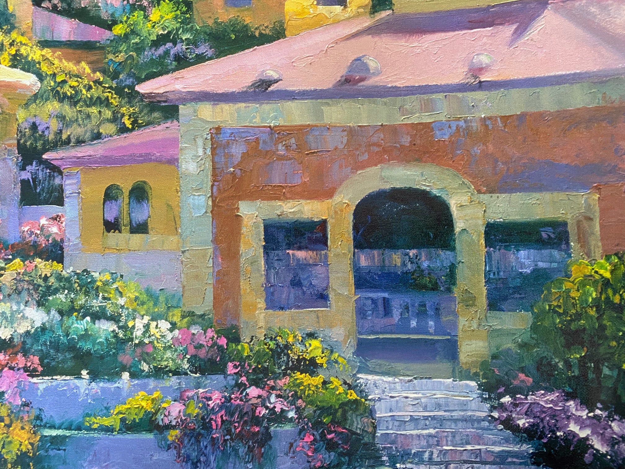 Villas of Italy Howard Behrens Canvas Giclée Artist Hand Signed and Numbered