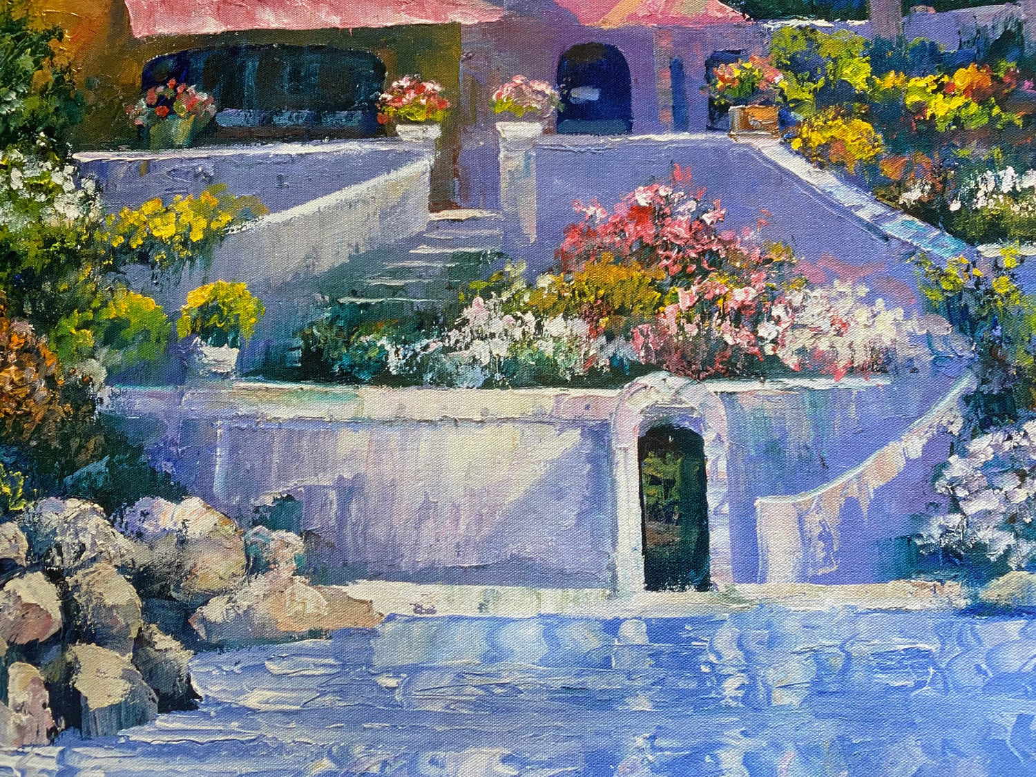 Villas of Italy Howard Behrens Canvas Giclée Artist Hand Signed and Numbered