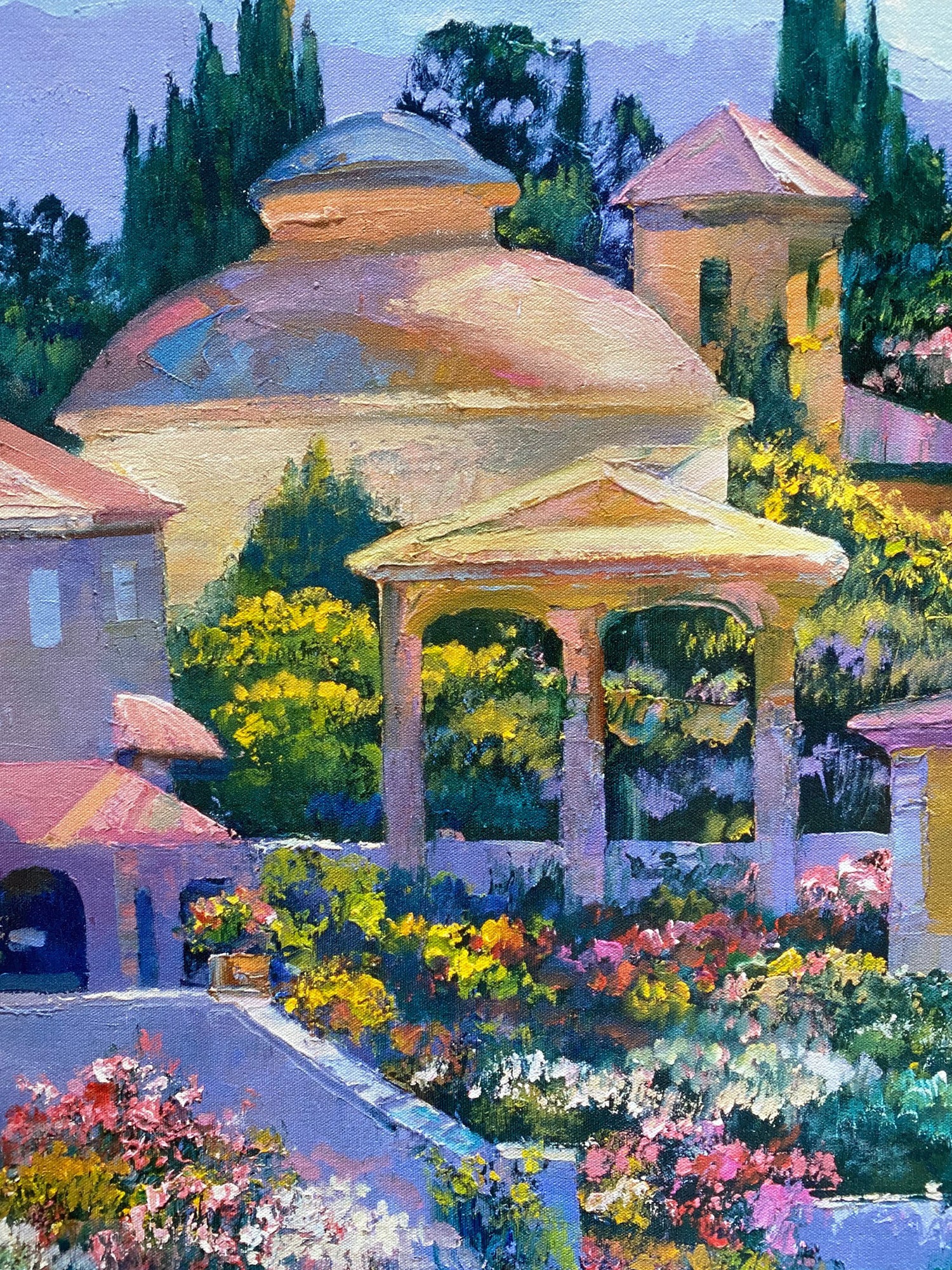 Villas of Italy Howard Behrens Canvas Giclée Artist Hand Signed and Numbered