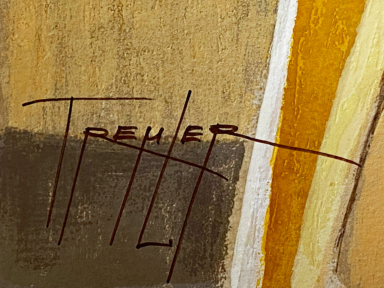 Untitled Yuri Tremler Serigraph Print Artist Hand Signed and Numbered