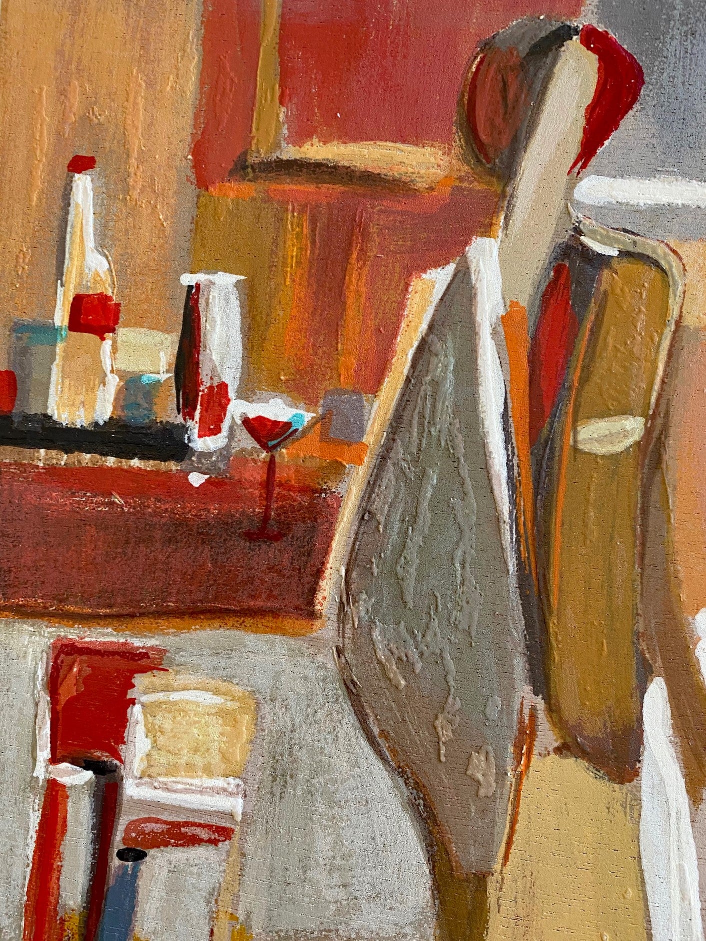 Untitled Yuri Tremler Serigraph on Wood Panel Artist Hand Signed and Numbered