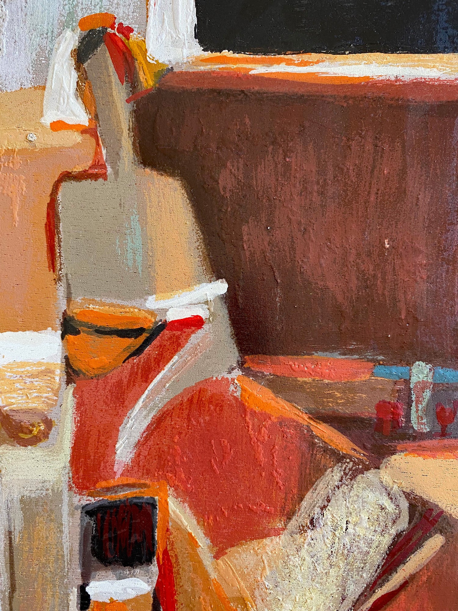 Untitled Yuri Tremler Serigraph on Wood Panel Artist Hand Signed and Numbered