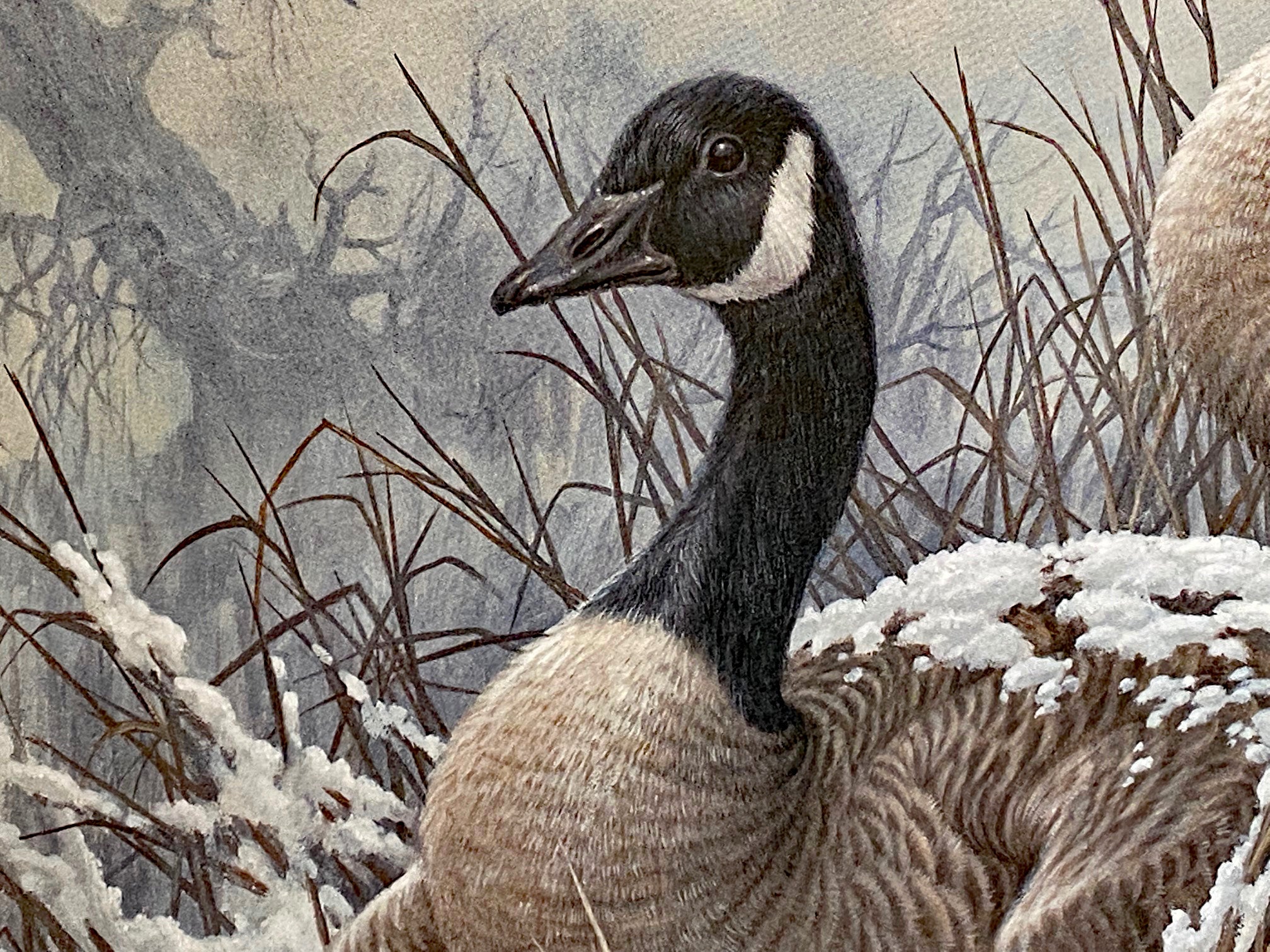 April Snow Larry Fanning Artist Proof Lithograph on Paper Artist Hand Signed and AP Numbered