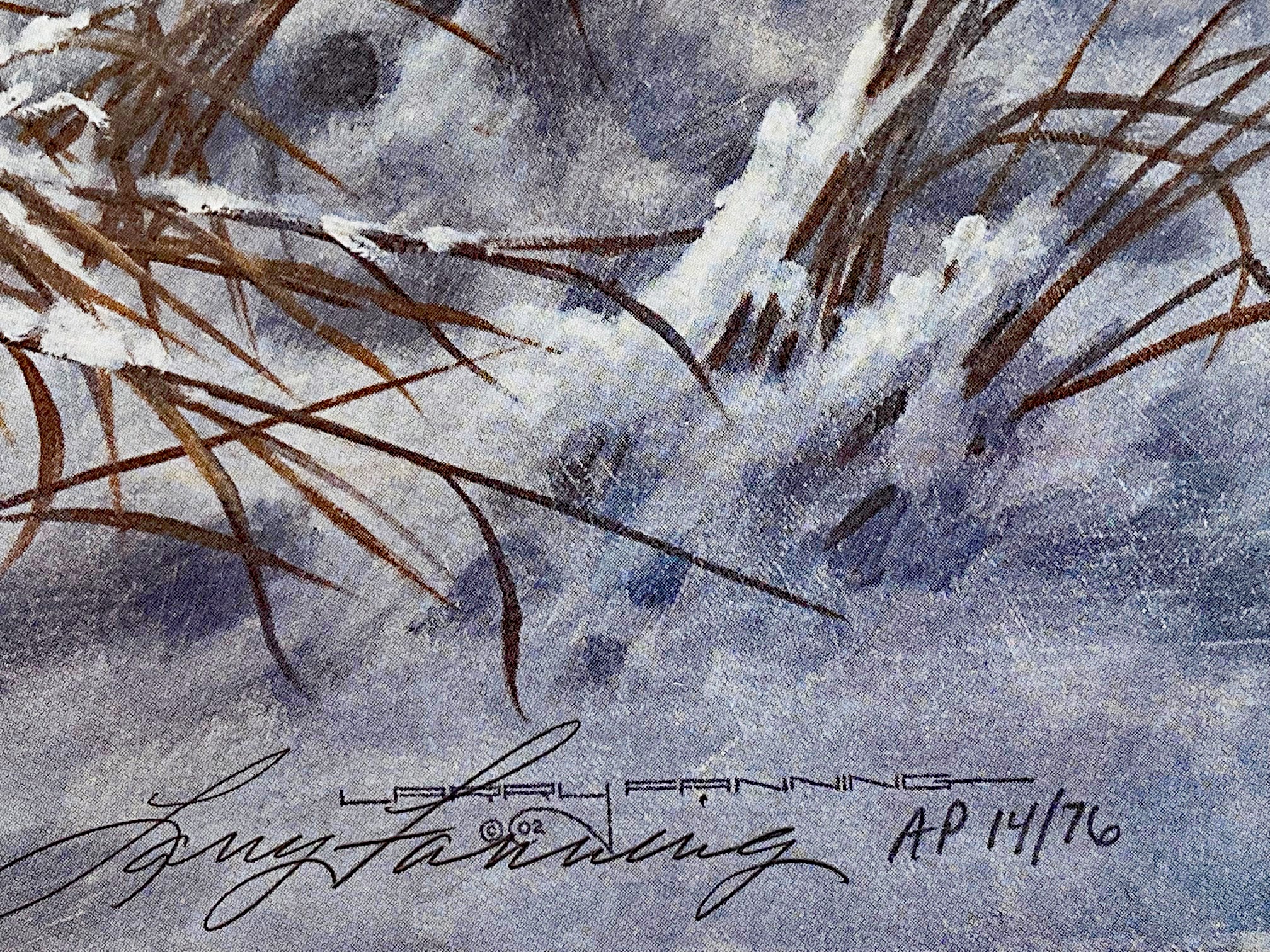 April Snow Larry Fanning Artist Proof Lithograph on Paper Artist Hand Signed and AP Numbered