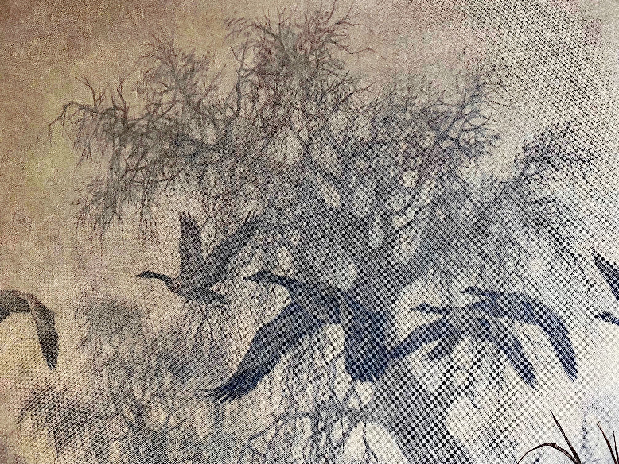 April Snow Larry Fanning Artist Proof Lithograph on Paper Artist Hand Signed and AP Numbered