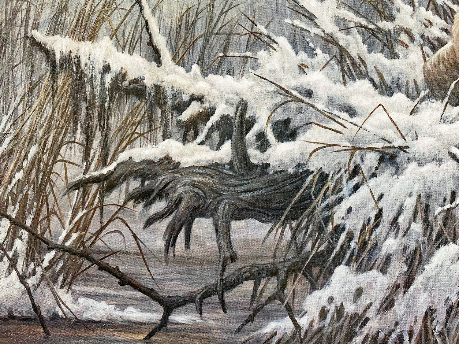 April Snow Larry Fanning Artist Proof Lithograph on Paper Artist Hand Signed and AP Numbered