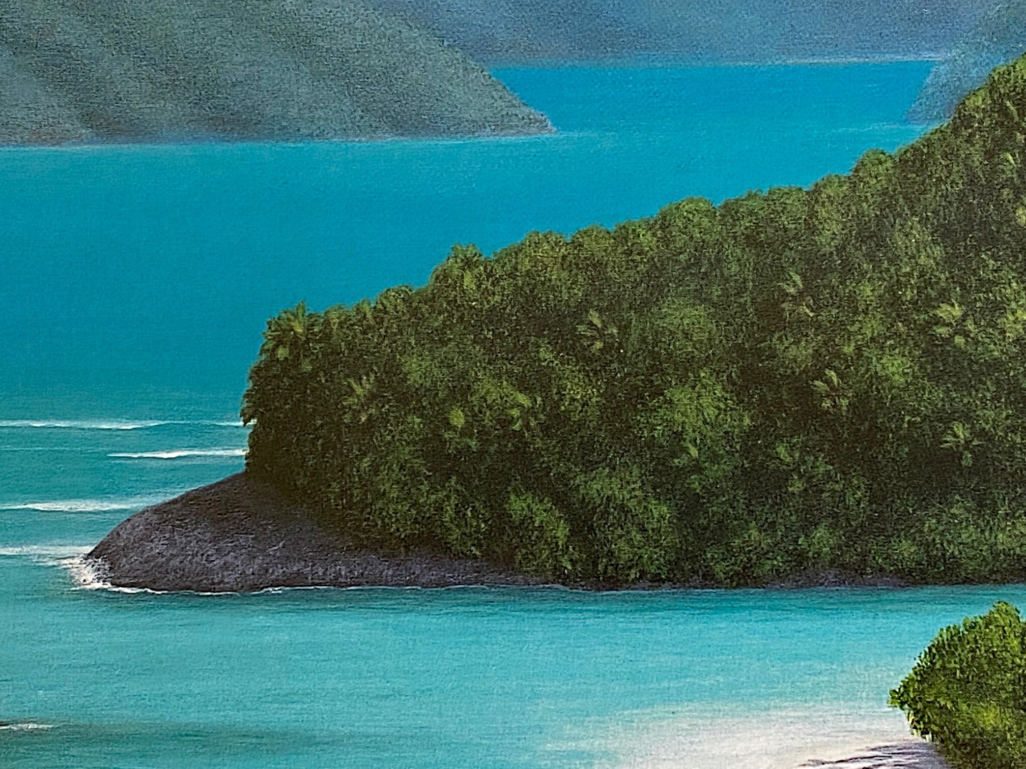 Dancing on the Beach Dan Mackin Lithograph Print Artist Hand Signed and Numbered