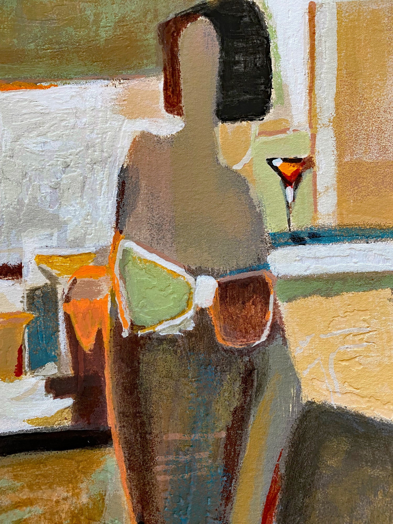 Bar Scene II Yuri Tremler Serigraph Print Artist Hand Signed and Numbered