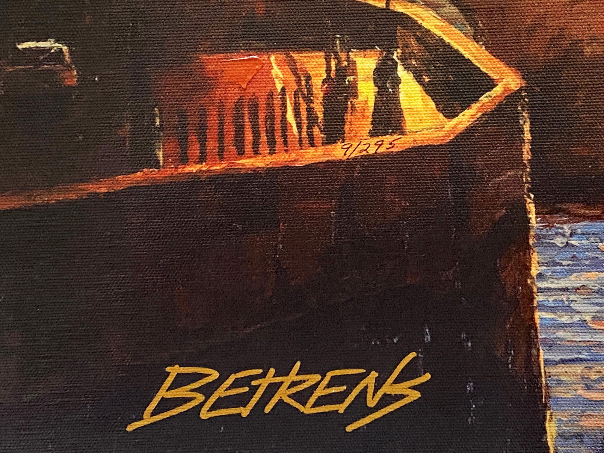 Twilight on the Seine II Howard Behrens Hand Embellished Canvas Giclée Print Artist Hand Signed and Numbered