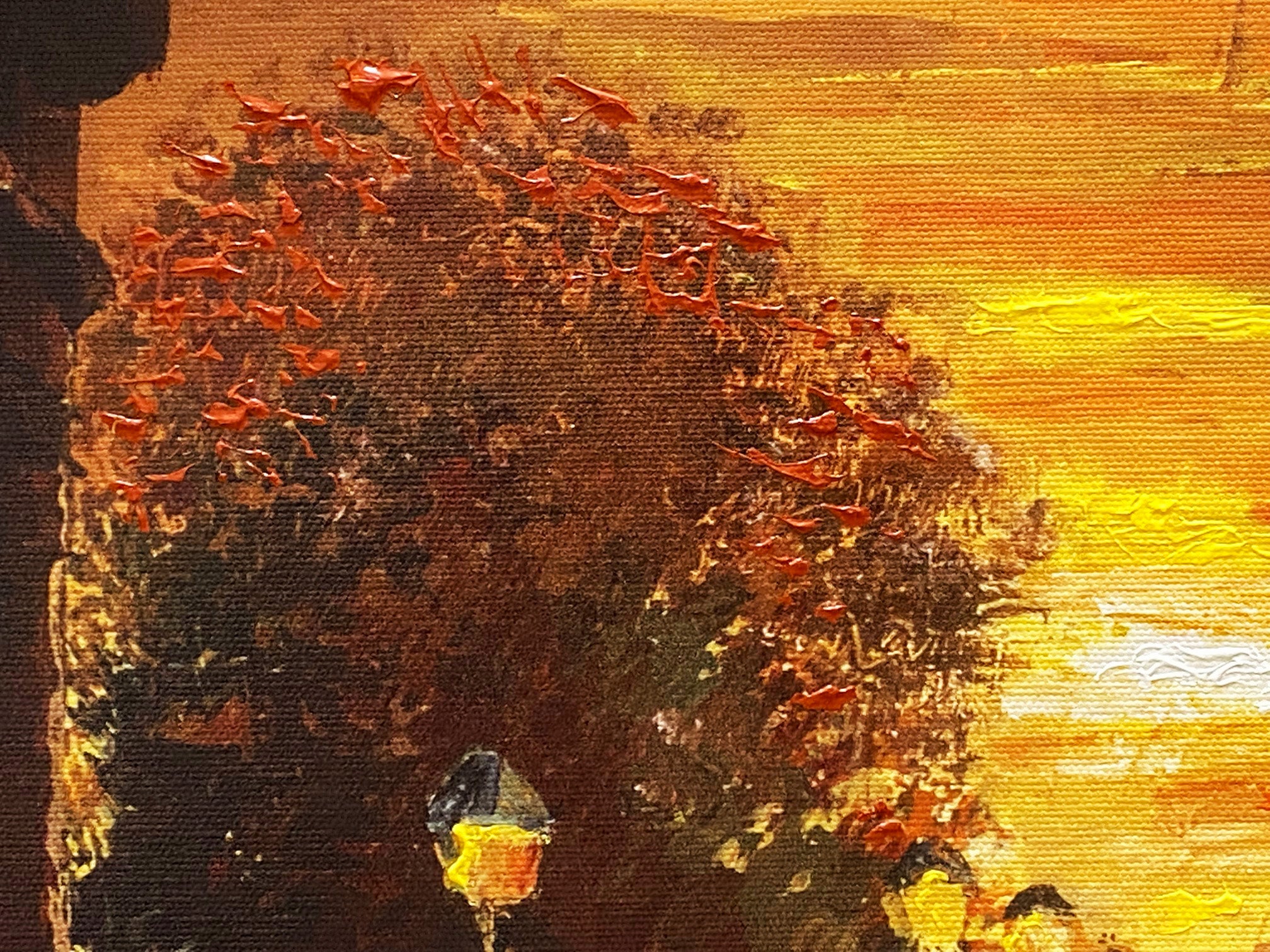 Twilight on the Seine II Howard Behrens Hand Embellished Canvas Giclée Print Artist Hand Signed and Numbered