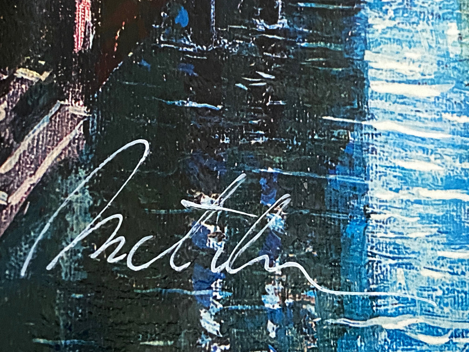 Venice Anatoly Metlan Serigraph Print Artist Hand Signed and Numbered