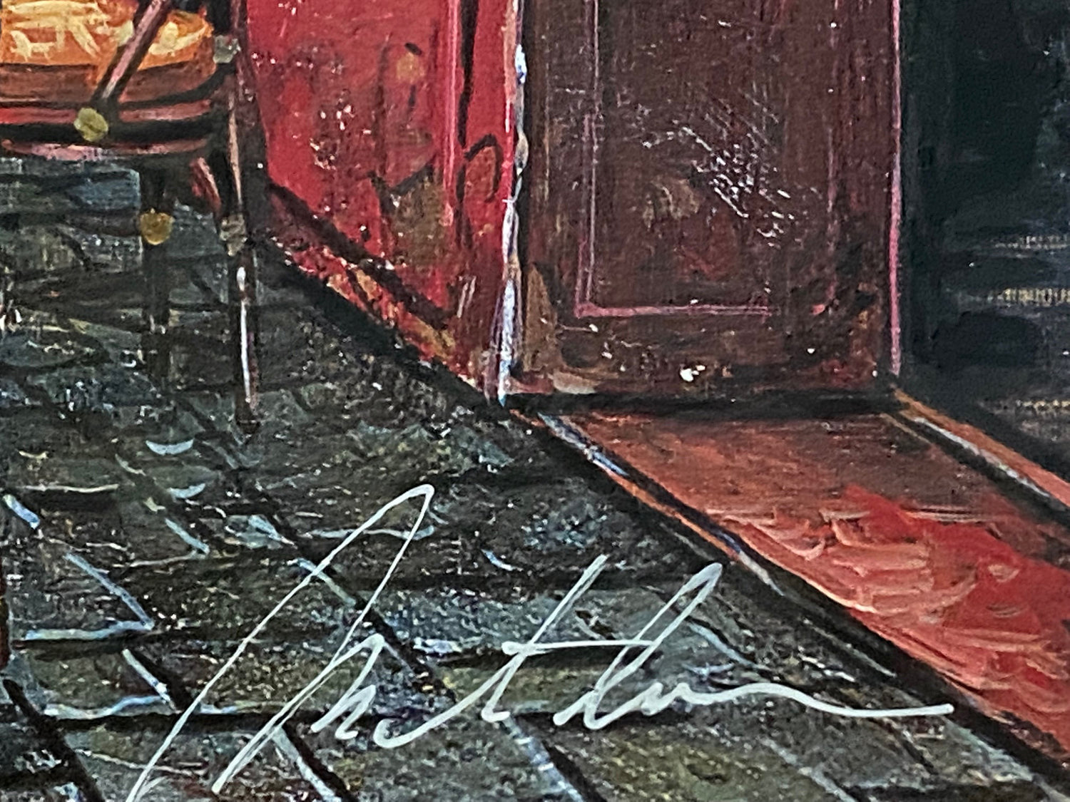 Outdoor Cafe Anatoly Metlan Printers Proof Lithograph Print Artist Hand Signed and PP Numbered