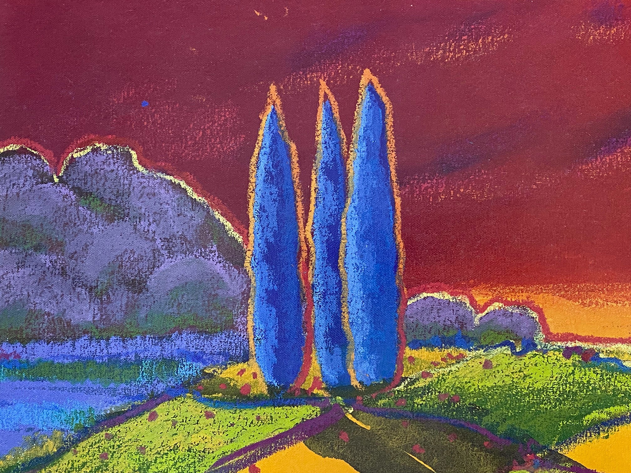 Waiting B H Brody Serigraph on Canvas Print Artist Hand Signed and Numbered