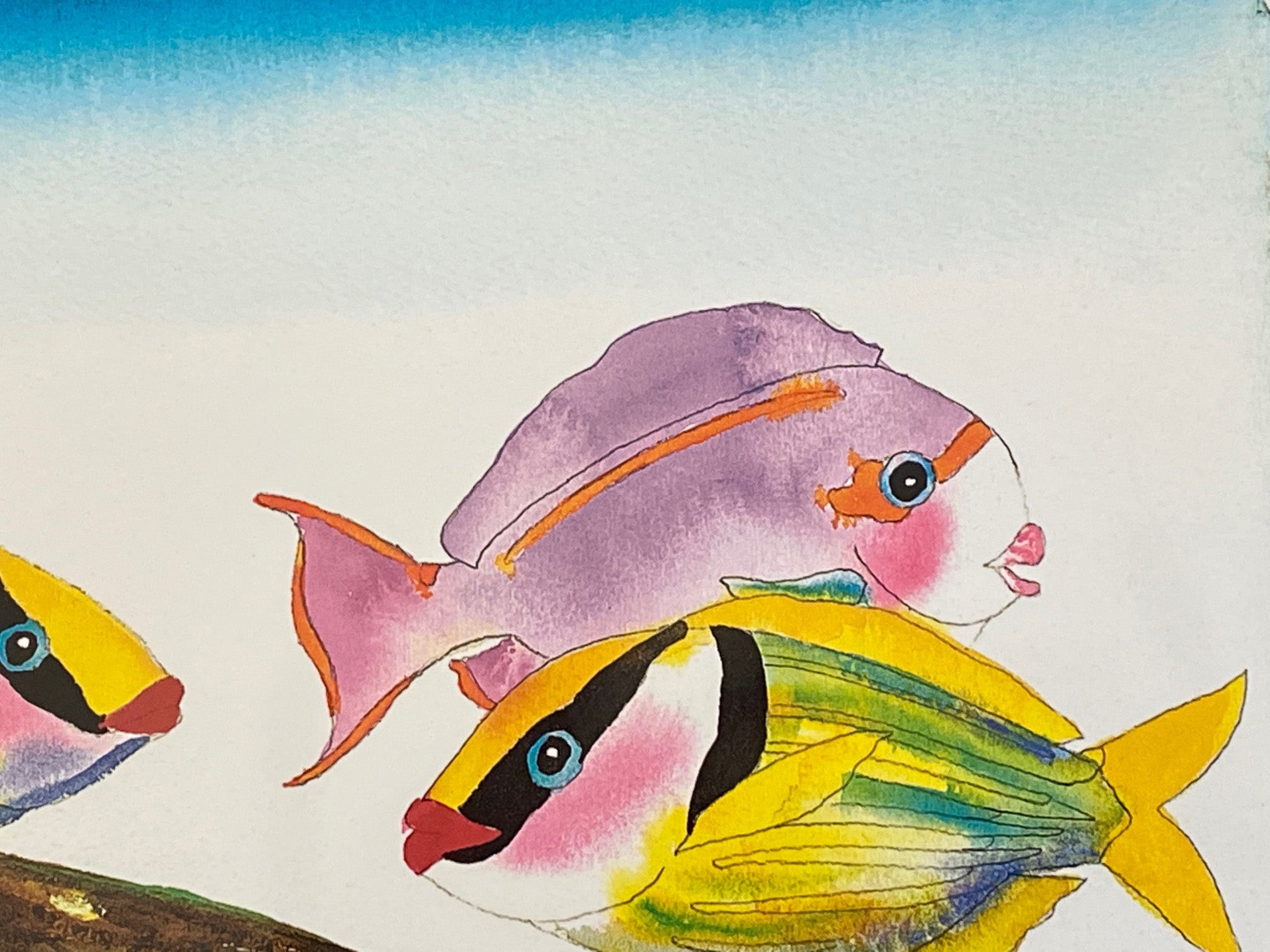 Conch Republic Left Panel Wyland and Tracy Taylor Lithograph Print Artist Hand Signed and Numbered