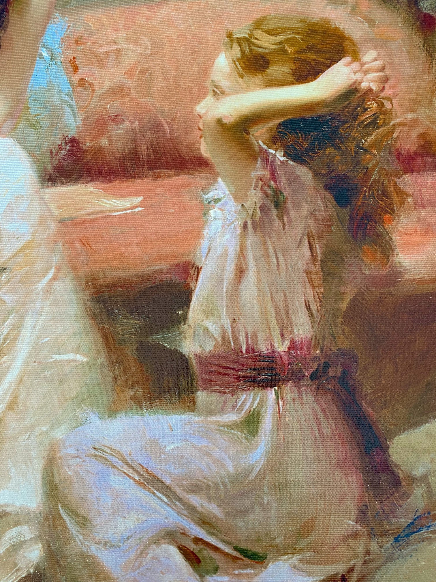 Thinking of You Pino Daeni Canvas Giclée Print Artist Hand Signed and Numbered