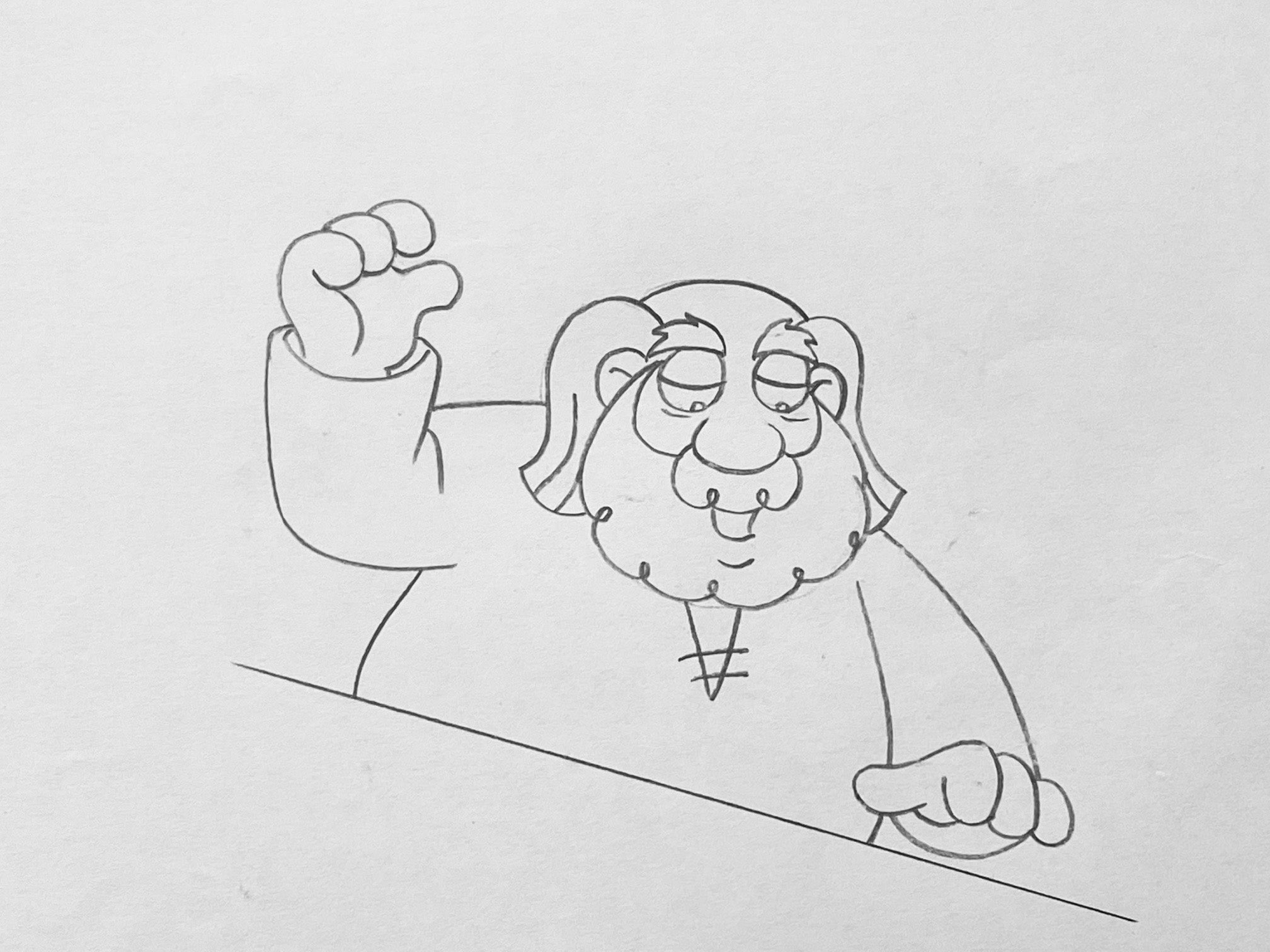 The Pink Panther Show Production Animation Cel with Paired Pencil Sketch