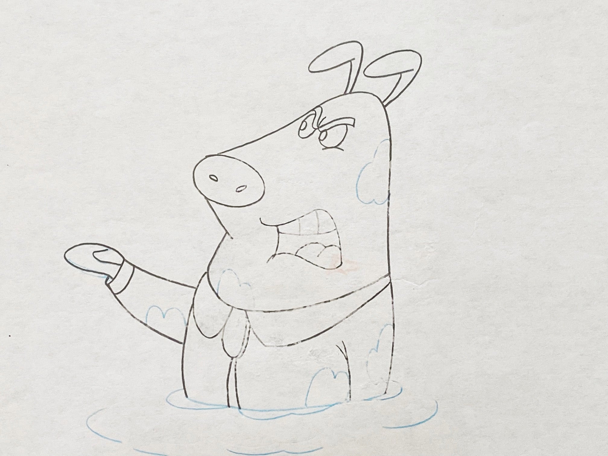 The Pink Panther Show Production Animation Cel with Paired Pencil Sketch