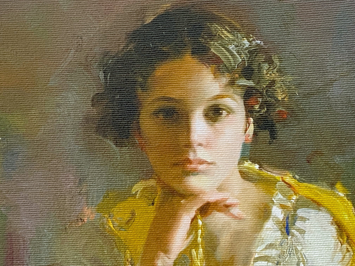 Yellow Shawl Pino Daeni Canvas Giclée Print Artist Hand Signed and Numbered