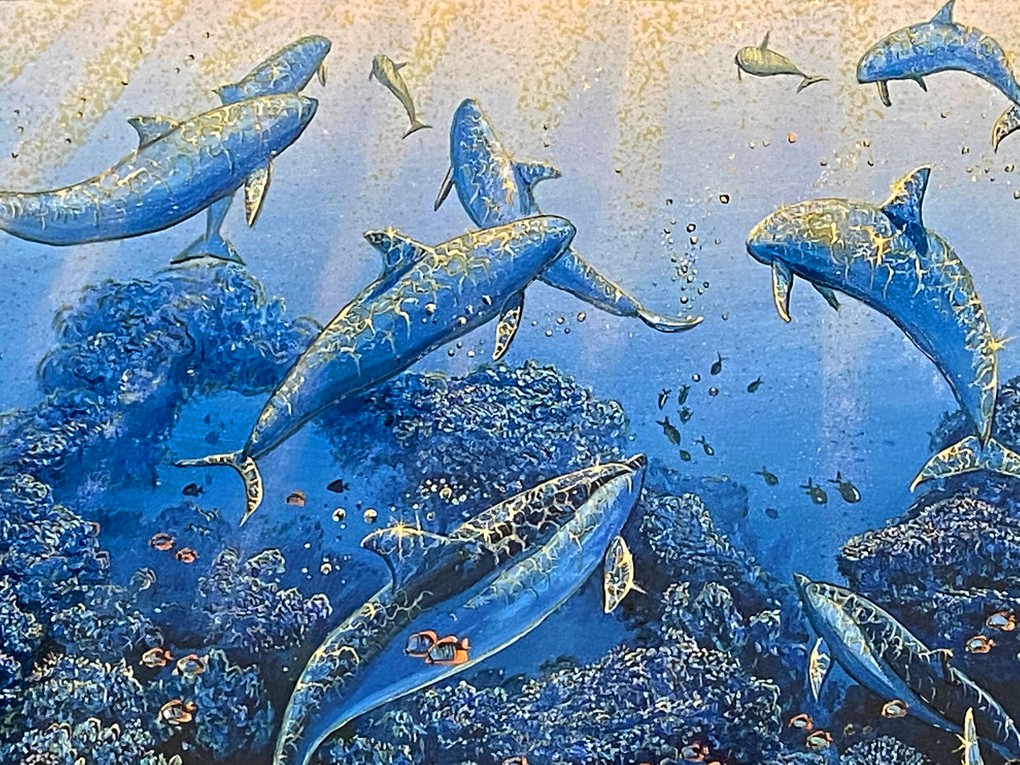 Wonders of Mahea Lani Robert Lyn Nelson Mixed Media Print Artist Hand Signed and Numbered