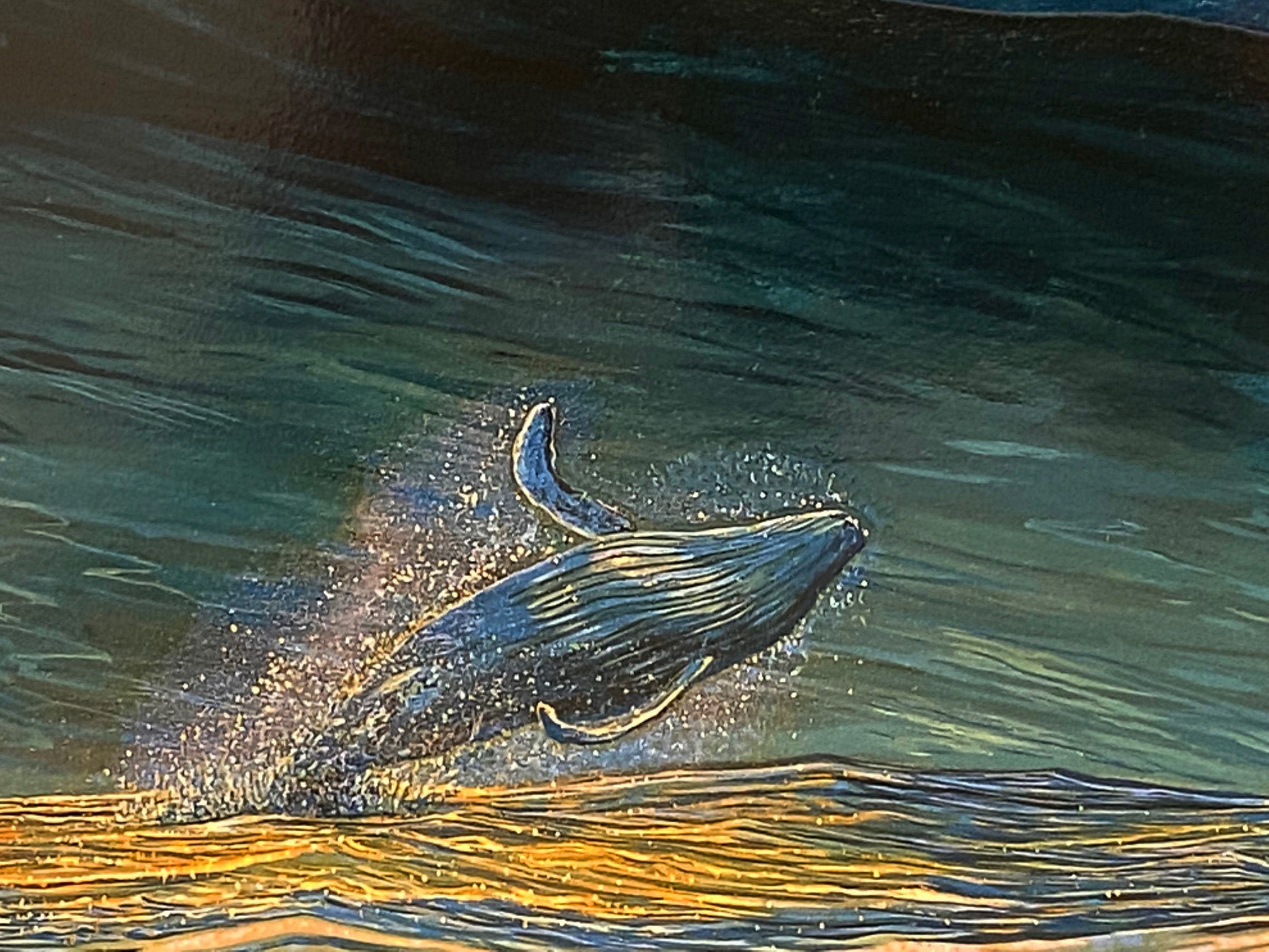 Wonders of Mahea Lani Robert Lyn Nelson Mixed Media Print Artist Hand Signed and Numbered