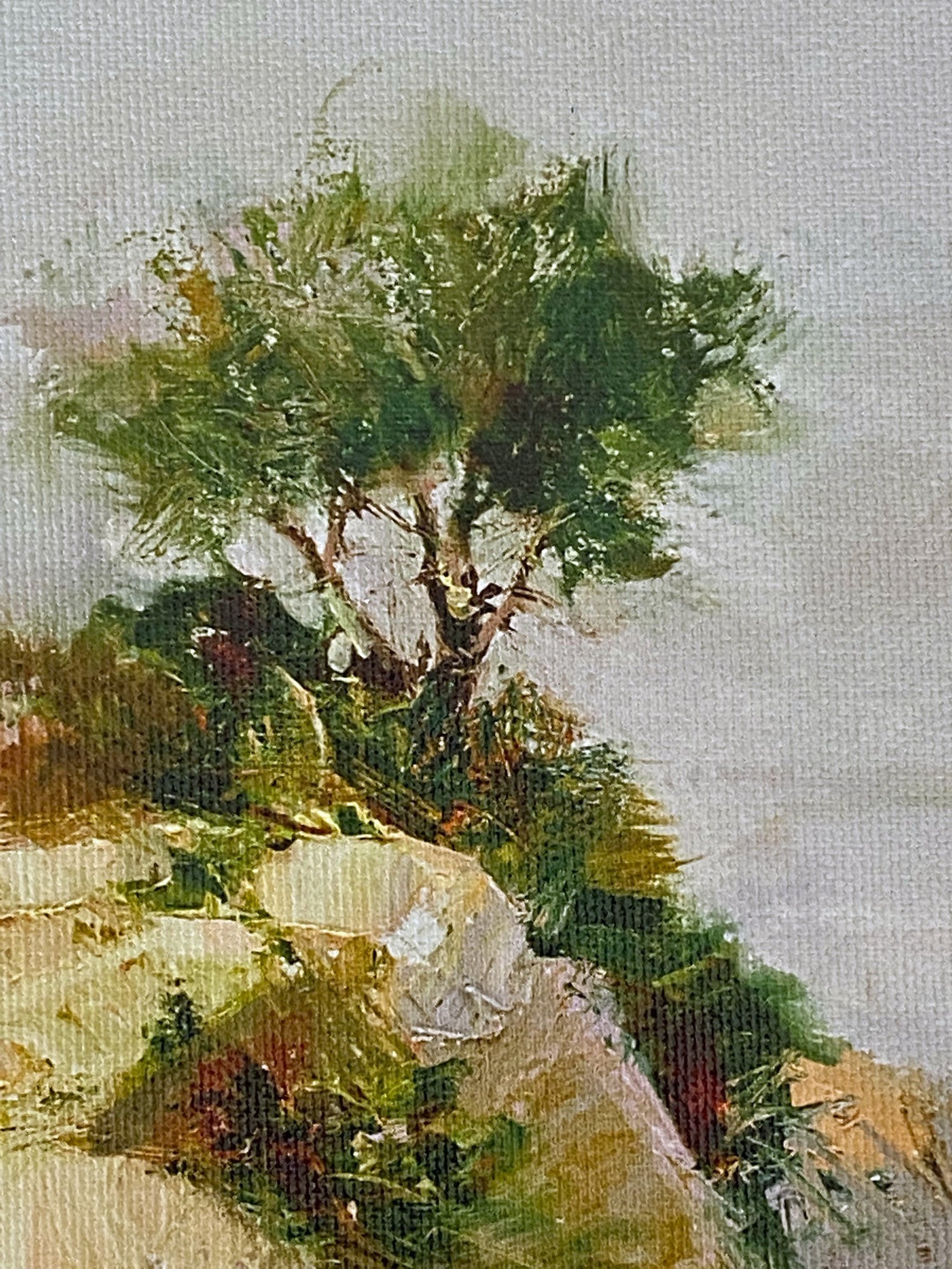 Cliffside Retreat Pino Daeni Giclée Print on Canvas Artist Hand Signed and Numbere