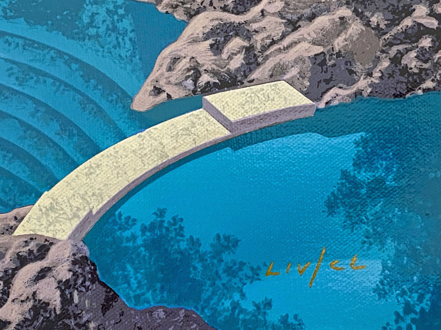 Venus Rising Jim Buckels Serigraph on Canvas Artist Hand Signed and Roman Numeral Numbered