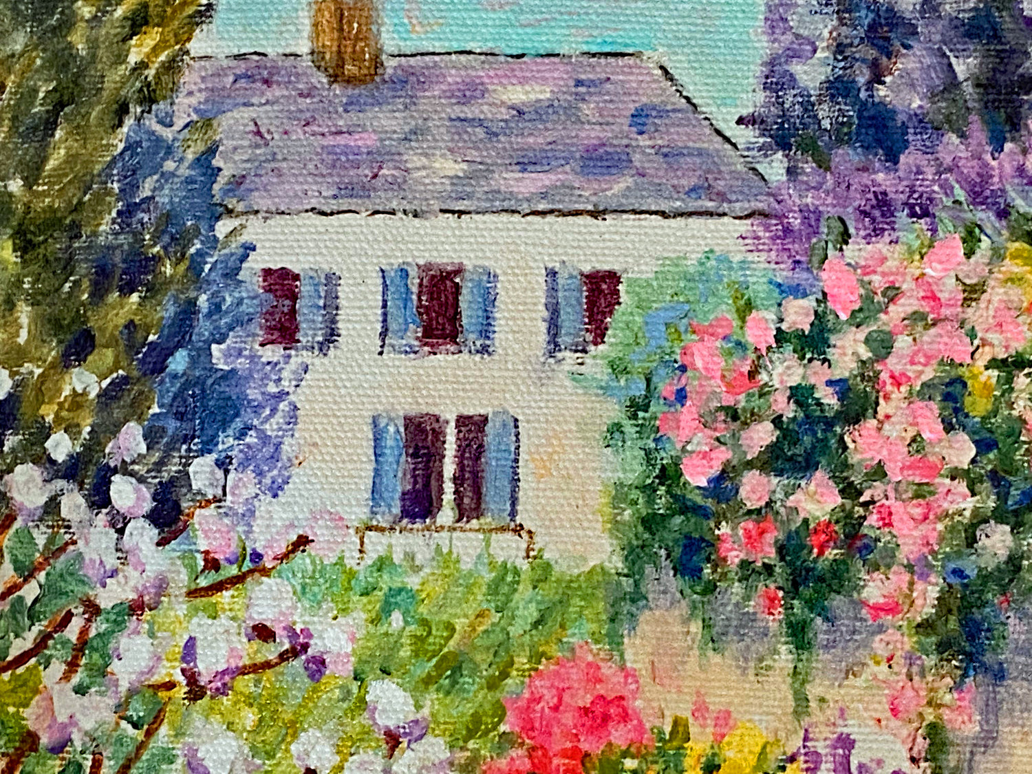 Diane Monet Untitled Canvas Giclée Print Artist Hand Embellished Signed and Numbered