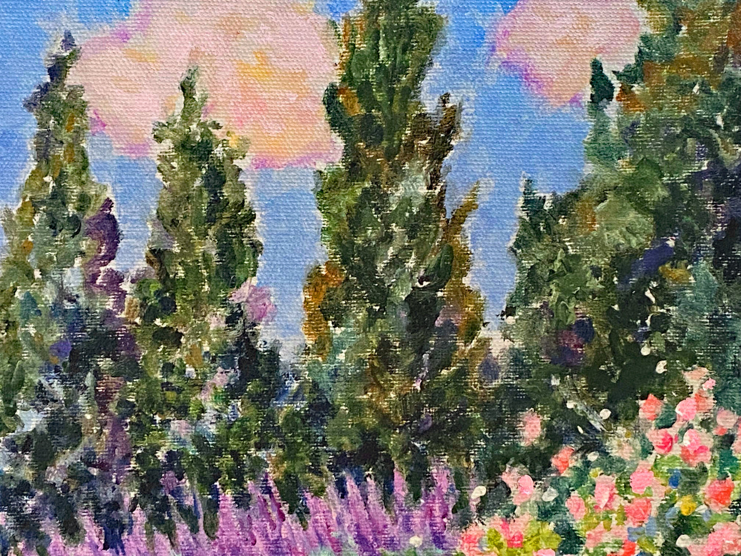 Diane Monet Untitled Canvas Giclée Print Artist Hand Embellished Signed and Numbered