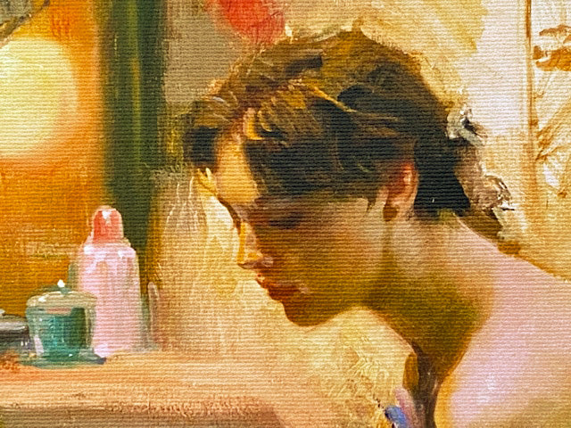 Almost Ready Pino Daeni Giclée on Canvas Artist Hand Signed and Numbered